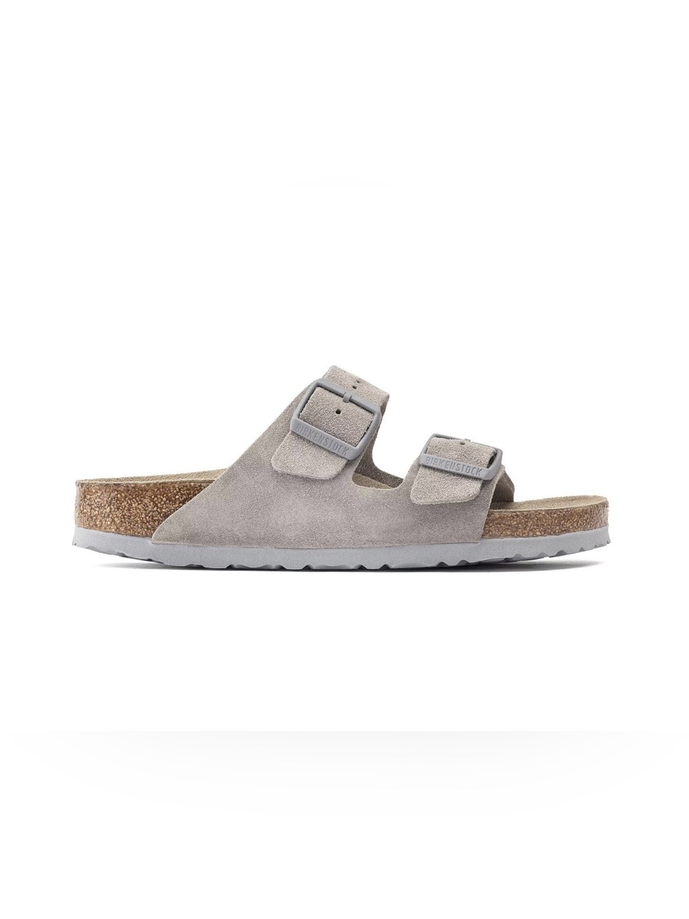 Like New Birkenstock Arizona Soft Footbed in Stone Coin Suede size 39 reg 8 8.5 - Picture 7 of 8